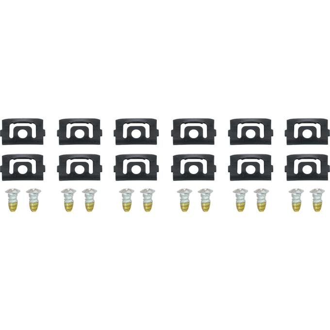 Redline Restomotive® 1968-1976 Dodge / Plymouth A-Body 12 Piece Rear Window Molding Clip Set