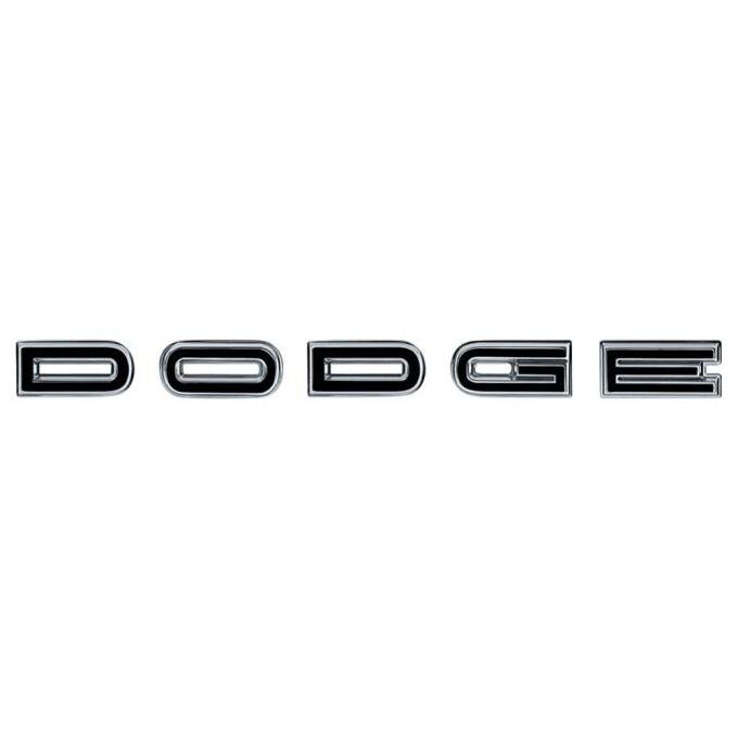 OER 1967, 1969 Dodge Coronet, "DODGE" Trunk Emblem, 5 Letter Set, Mopar Licensed RM4227
