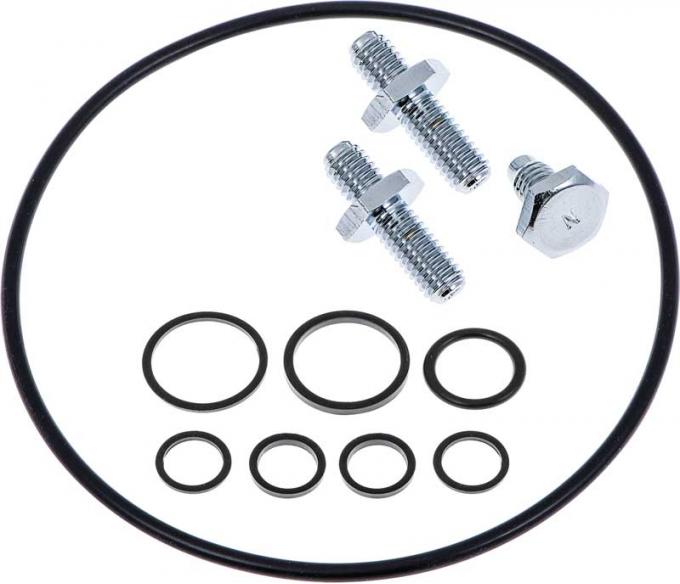 OER 1962-2002 GM & Mopar - Saginaw Power Steering Reservoir Installation Kit - Chrome Finish 1253571