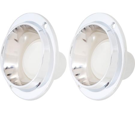 1964-70 Polara, Fury, Charger, Coronet, GTX, Road Runner, Console Lamp Lens & Bezel, Pair