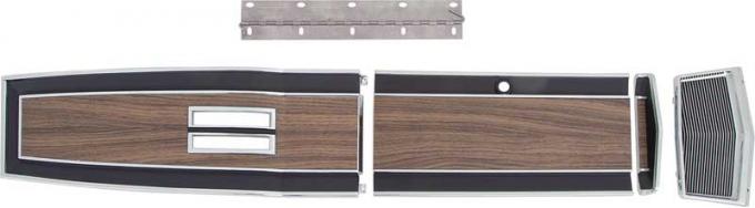 Mopar B-Body With Automatic Transmission 5 Piece Woodgrain Console Trim Set, 1969-1970