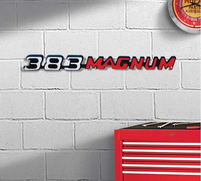 OER Photorealistic Metal Sign, 383 Magnum Logo, Measures 21" X 2" PS500110