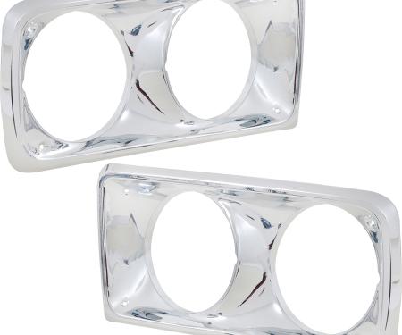 1973-74 Plymouth GTX, Road Runner, Satellite, Sebring, Sebring Plus, Headlamp Bezel Set, Pair