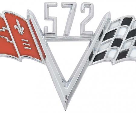 OER 572 Crossed Flags, Front Fender Emblem, Each FE572