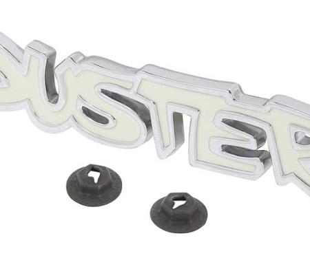 OER 1972-76 Plymouth Duster, "Duster" Front Fender, Rear Panel Emblem, Mopar Licensed, 3680304