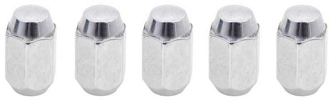 OER 1962-72 Dodge, Plymouth A Body, Rallye Wheel Lug Nut Set, 7/16", LH Thread, 5 Piece Set MA1803