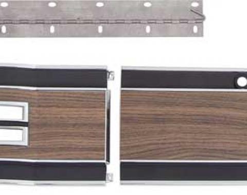 Mopar B-Body With Automatic Transmission 5 Piece Woodgrain Console Trim Set, 1969-1970