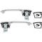 OER 1967-70 Dodge, Plymouth A, B-Body, Front Outer Door Handle Set, with Black Buttons MD4231