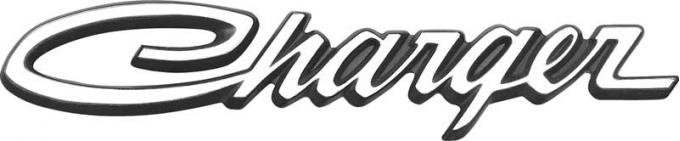 OER 1970 Dodge Charger, "Charger" Grill Emblem, with Mounting Hardware, Mopar Licensed, 2998278