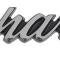 1973-74 Dodge Charger, "Charger" Outer Door Emblem, Adhesive Backed, Mopar Licensed