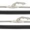1966-70 Dodge, Plymouth, Wiper Blade Set, 16" Bayonet Style, ANCO Style, Long Frame, Satin, Pair