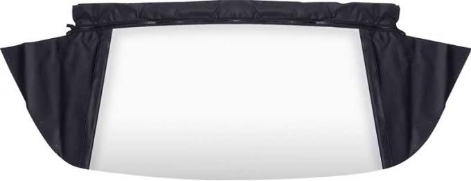 OER 1967-69 Plymouth Barracuda, Convertible Rear Window, Plastic Curtain, Pinpoint Vinyl, Black MA155702