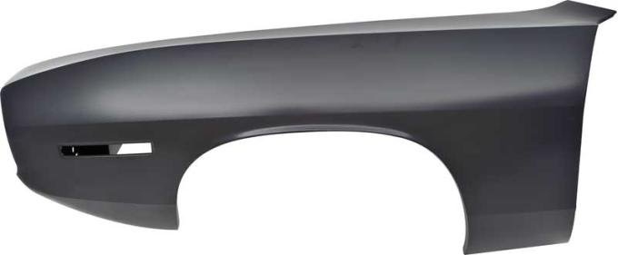 OER 1971 Plymouth Barracuda, Cuda, Front Fender, without Gills, LH Driver Side, EDP Coated MM1847A