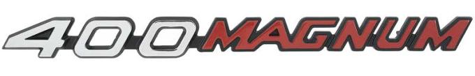 1972-74 Dodge Charger, 400 Magnum Hood Emblem, Mopar Licensed