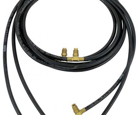 OER Convertible Top Hydraulic Hose Set Black Rubber 90 Degree Style HK224