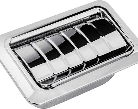 OER 1967-76 GM, Rear Quarter Ash Tray Assembly, with Ribbed Lid, Chrome, Various Models, Each 8801663