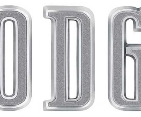 OER 1966 "DODGE" Charger/Coronet Hood Emblem Letter Set RM4136