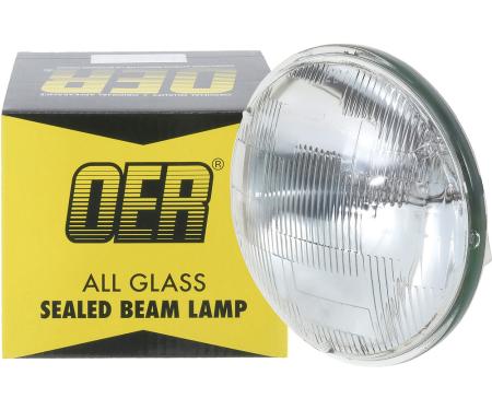 Headlamp Sealed Beam, 12 Volt, Low Beam, 5-3/4" Round, Tungsten