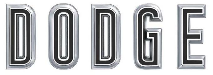 OER 1967 "DODGE" Charger/Coronet Hood Emblem Letter Set RM4228
