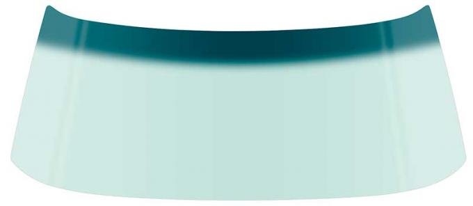 OER 1968-70 Dodge, Plymouth B-Body, Front Windshield Glass, 2 Door Hardtop & Sedan, Light Green Tint, with Blue/Green Upper Shaded Band DW715T