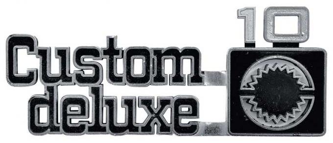 OER 1975-80 Chevrolet Truck, CUSTOM DELUXE 10 Front Fender Emblem , Each 349682