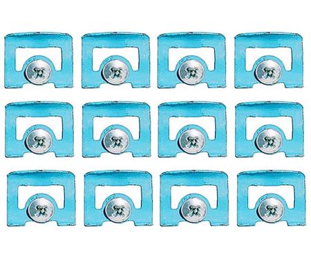 OER 1970-74 Challenger, Barracuda, Cuda, Front Windshield Molding Clip Set, with Wax Tip Sealing Screws, 12 Piece Set, ME531B