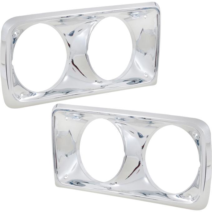 1973-74 Plymouth GTX, Road Runner, Satellite, Sebring, Sebring Plus, Headlamp Bezel Set, Pair