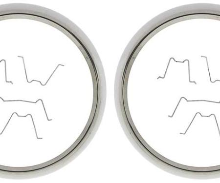 OER 1947-55 Chevy,GMC Pickup, 1949-52 Bel Air, Headlight Bezels, with Hardware, Pair CX1224