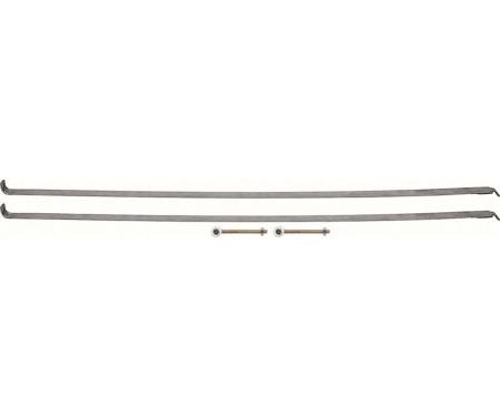 1968-70 Mopar B-Body Fuel Tank Mounting Strap Set, Stainless Steel, with hardware