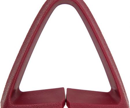 OER 1974-81 Bucket Seat Belt Guide , Triangle, Firethorn Red 9732268