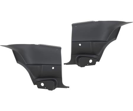 1970-74 Dodge Challenger, Interior Rear Side Panels, Black, Pair