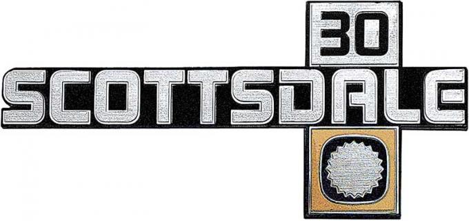 1981-87 Chevrolet Truck, Scottsdale 30, Front Fender Emblem, Each, GM Licensed