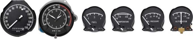 OER 1968-70 Mopar B-Body Rallye Gauge Set With Tachometer/Clock Combo *RM4125