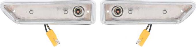 1970-71 Challenger, Front Fender Side Marker Bezel Set, Pair