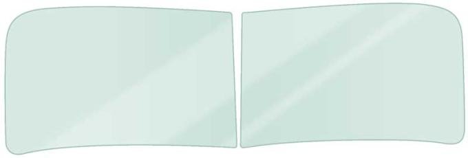 OER 1947-53 Chevy, GMC Pickup Truck, Front Windshield Glass, Green Tint, 2-Piece Design, RH and LH, Pair CT4754T