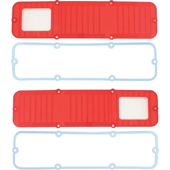 1973-74 Road Runner, GTX, Tail Lamp Lenses, with Gaskets, Pair