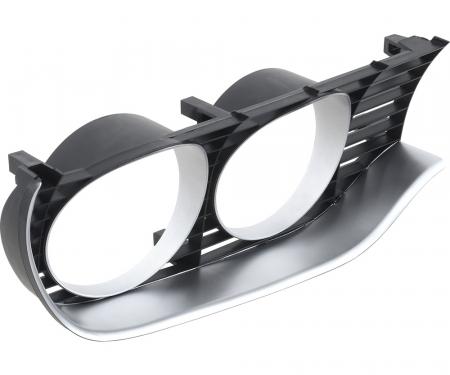 1971-72 Plymouth B-Body, Headlamp Bezel, 2 Door, Hardtop, Silver/Black, RH Passenger Side