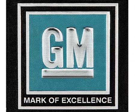 OER 1964-67 GM Cars / Trucks - "GM Mark of Excellence" Seat Belt Buckle Decal - Aqua 9980011