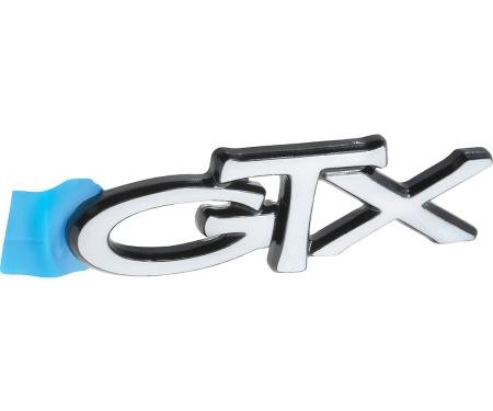 OER 1972-74 Plymouth Road Runner, "GTX" Trunk Lid Emblem, Adhesive-Backed, Mopar Licensed, 3680160