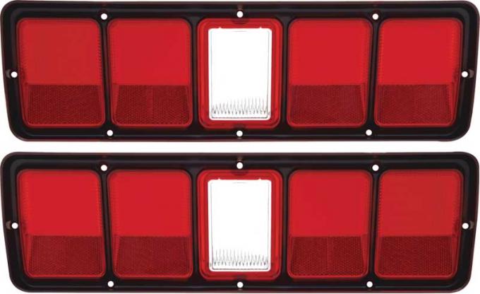 OER 1971 Plymouth Road Runner / GTX Tail Lamp Lenses With Black Trim MB5982