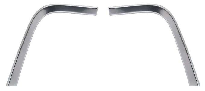 1970-71 Barracuda Gran Coupe, 1972-74 Barracuda, Cuda, Rear Tail Corner Molding Set, 2-Piece Set