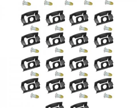 OER 1970-76 Dart, Demon, Duster, Windshield Molding Clip Set, 23 Pieces MA9868B