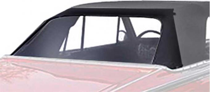 OER 1963-64 Dodge Dart GT, Convertible Rear Window, Plastic Curtain, Pinpoint Vinyl, Black MA155802