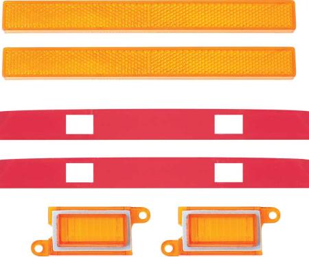 OER 1970-71 Barracuda , Cuda, Front Side Marker Lens Set, with Gaskets ME1511