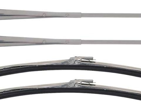 OER Windshield Wiper Arm & Blade Set, 14" with Stainless Steel Arms, 15" Trico Style Blades *R865