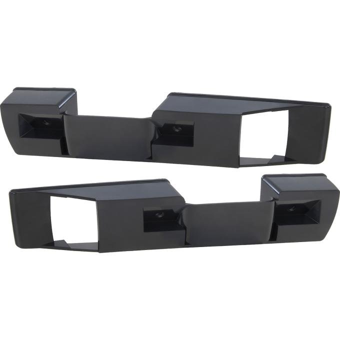 1968-69 Barracuda, 1968-72 Dart, Demon, Valiant, Duster, Scamp, Armrest Bases, Front, Black, Pair