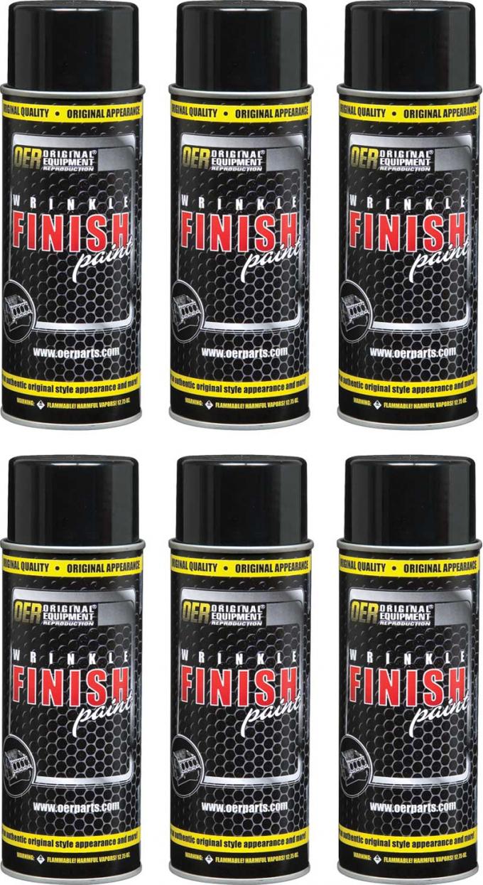 OER Black Wrinkle Finish Paint Case of 6 - 16 Oz Aerosol Cans *K89549