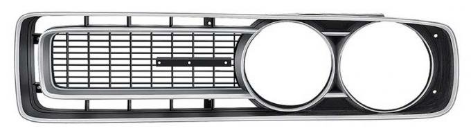 OER 1971 Charger Front Grill LH - Black/Silver 3442379