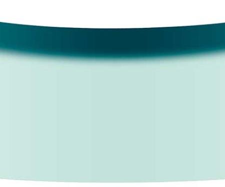 OER 1968-70 Dodge, Plymouth B-Body, Front Windshield Glass, 2 Door Hardtop & Sedan, Light Green Tint, with Blue/Green Upper Shaded Band DW715T