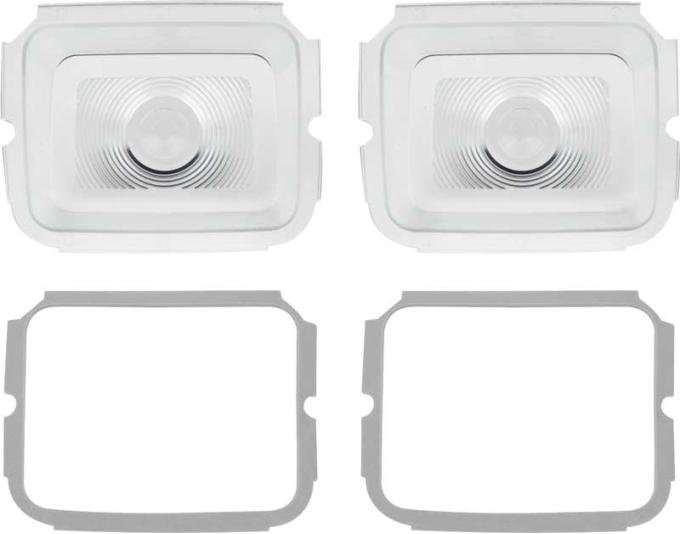 OER 1964 Dodge Polara, Back Up Lamp Lens, with Gaskets, Pair MB5981